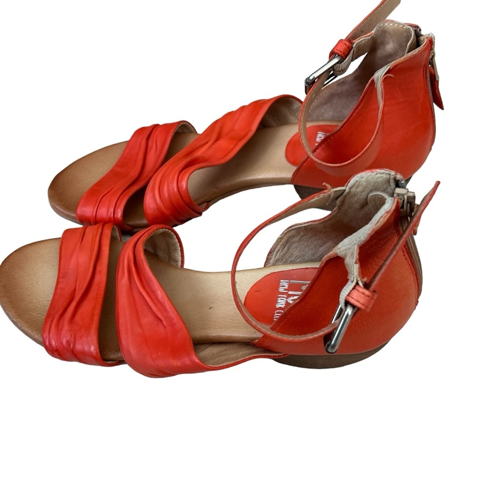 Miz Mooz Vibrant Orange Ankle Strap Sandals - Picture 8 of 12
